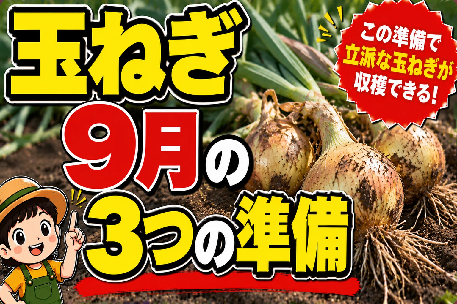 玉ねぎの種まきは1週間ずれると失敗します｜9月にやるべき3つの準備