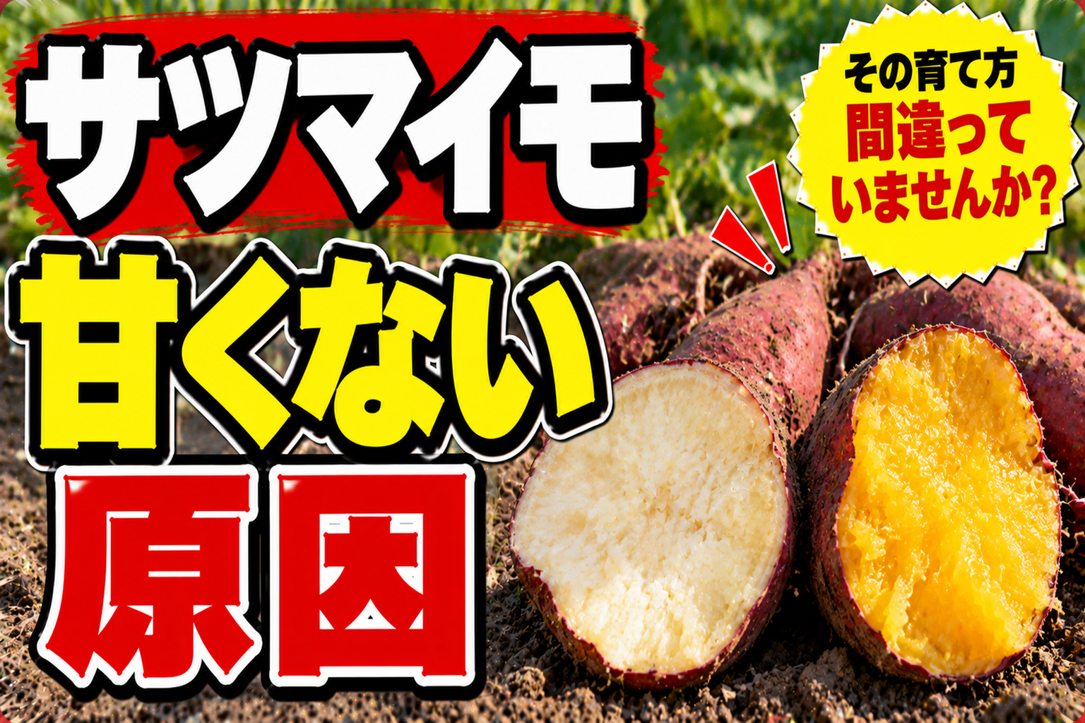 サツマイモが甘くない原因は掘ってすぐ食べていたからでした｜収穫後3つのコツ