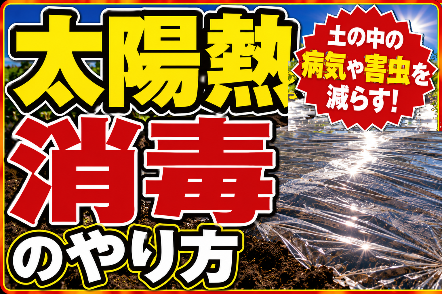 毎年同じ病気が出る原因は土でした！夏の太陽熱消毒3つのポイント