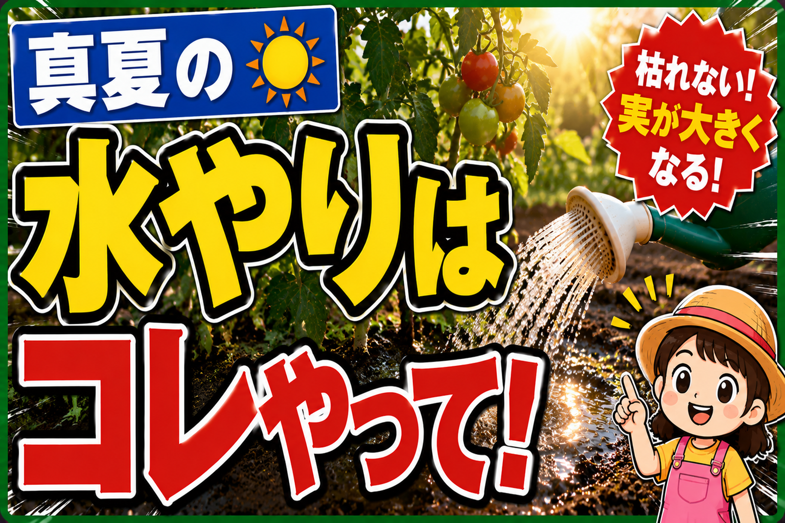 夏野菜が水やりで枯れる理由はコレでした｜8月に守る3つの鉄則